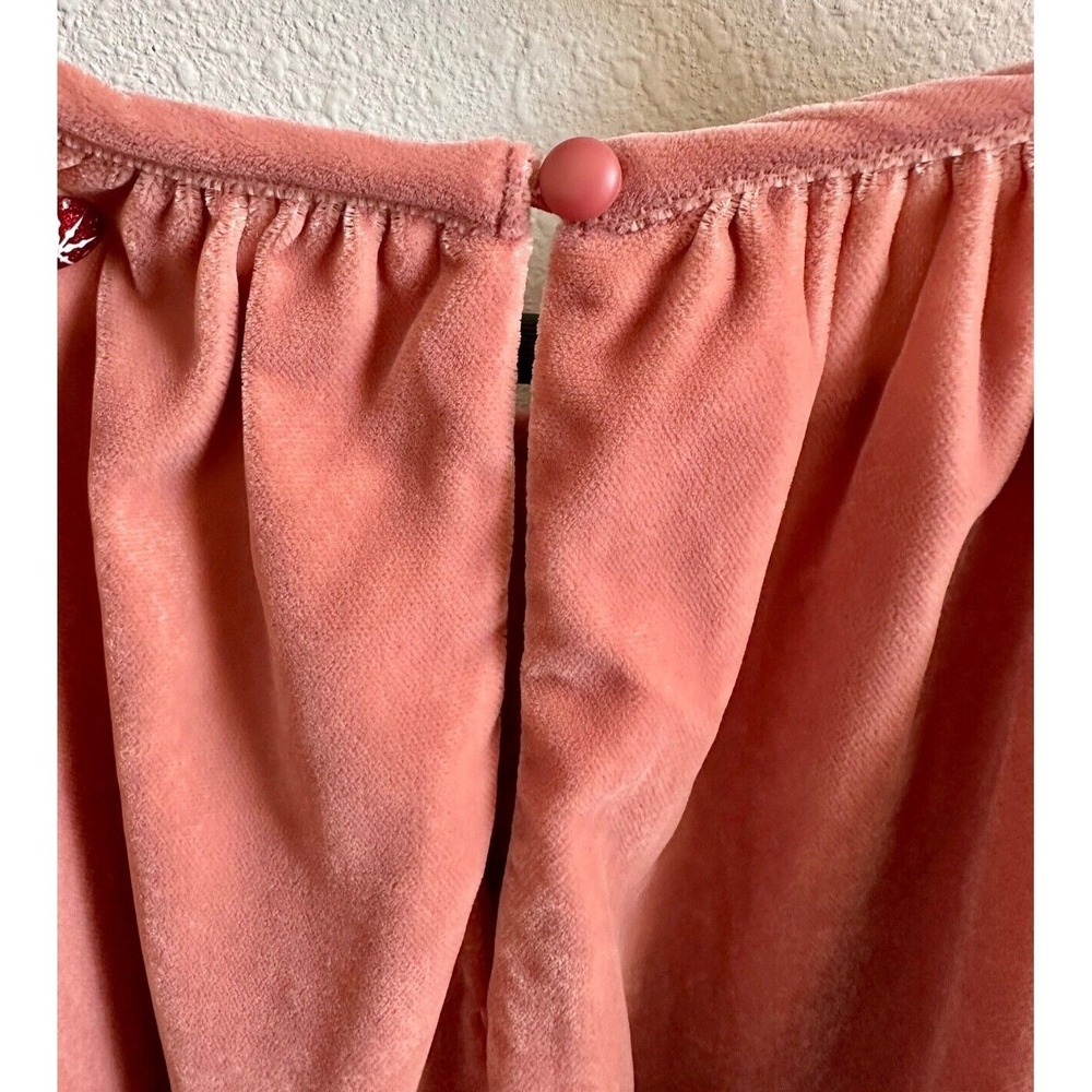 Old Navy Velvet Top A-Line Short Sleeve Shirred Dusty Rose Plus Size 2X NWT - Picture 9 of 10
